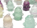 [Video] Multicolor Fluorite AAA- Snowman Motif 18x15mm [Undrilled] 5pcs