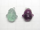 [Video] Multicolor Fluorite AAA- Snowman Motif 18x15mm [Undrilled] 5pcs