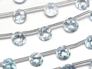 [Video]High Quality Sky Blue Topaz AAA- Round Faceted 6x6mm 1strand beads (aprx.7inch/18cm)