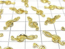 Metal parts Musical note motif (treble clef) Charm 15x6mm Gold color 3pcs