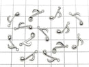 Metal parts Musical note motif (eighth note) Charm 13.5x8mm Silver color 3pcs
