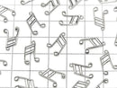 Metal parts Musical note motif (16th note) Charm 14x9mm Silver color 3pcs