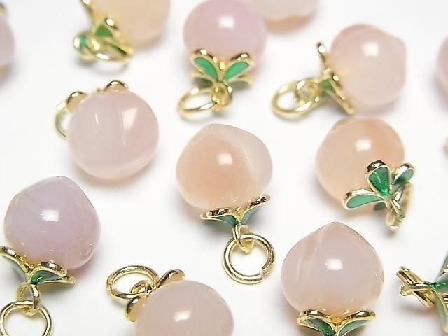 [Video] Agate Fruit Charm [Peach] 3pcs