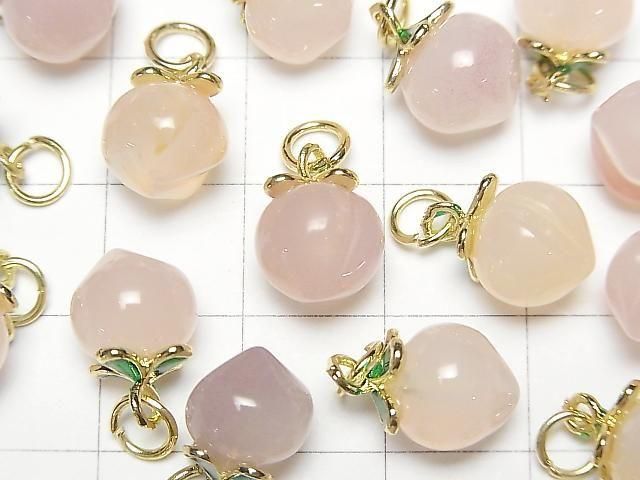 [Video] Agate Fruit Charm [Peach] 3pcs