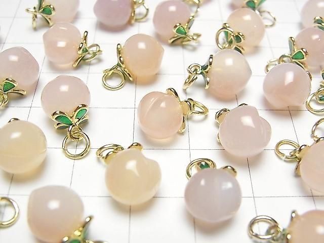 [Video] Agate Fruit Charm [Peach] 3pcs