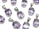 [Video]High Quality Amethyst AAA Oval Faceted Pendant 10x8mm Silver925 1pc