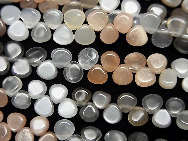 [Video]High Quality Multicolor Moonstone AA++ Chestnut (Smooth) 1strand beads (aprx.6inch/16cm)