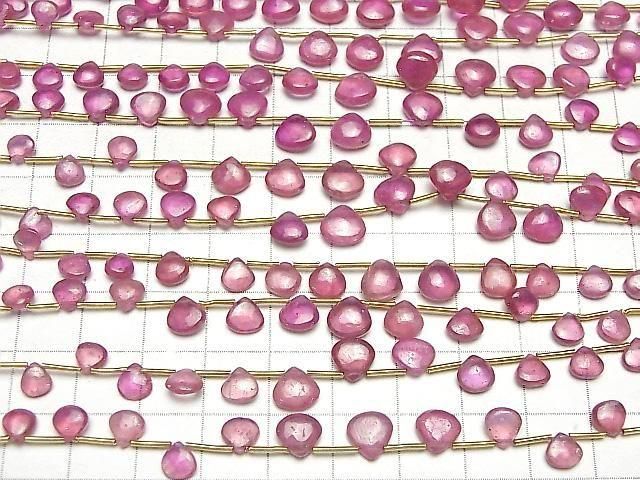 [Video]High Quality Ruby (Pink Sapphire)AA++ Chestnut (Smooth) half or 1strand (22pcs)