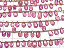 [Video]High Quality Ruby (Pink Sapphire)AA++ Pear shape (Smooth) half or 1strand beads (aprx.7inch/17cm)