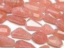 [Video] Argentine Rhodochrosite AA++ Faceted Nugget half or 1strand beads (aprx.15inch/38cm)