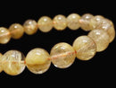 [Video][One of a kind] Rutilated Quartz AA+ Round 9.5mm Bracelet NO.434