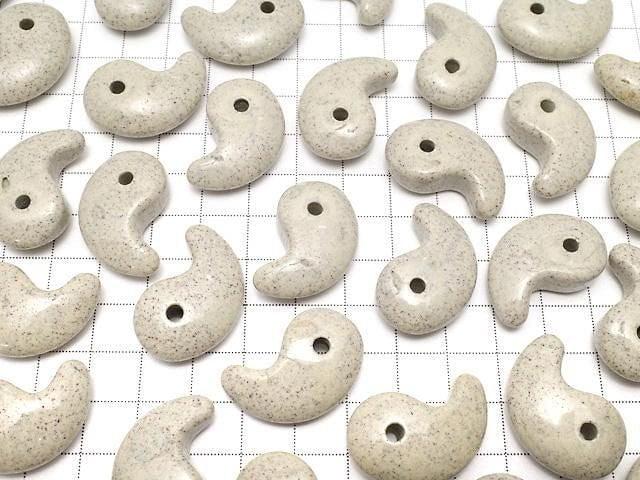 [Video] Taiwan Hokutolite Comma Shaped Bead 30x20mm 1pc