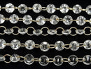 [Video]High Quality White Topaz Round Faceted 6x6mm [Double Hole] 1strand (14pcs)