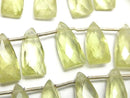 [Video]High Quality Lemon Quartz AA++ Deformed Faceted Pear Shape 15x7mm 1strand (17pcs)