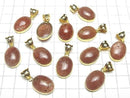 [Video]Sunstone AA++ Oval 19x14mm Pendant 18KGP 1pc