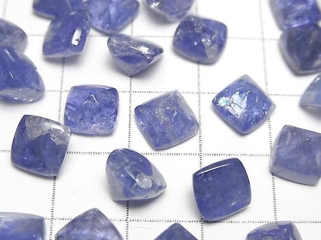 [Video]High Quality Tanzanite AA++ Sugarloaf Cut 8x8mm 2pcs
