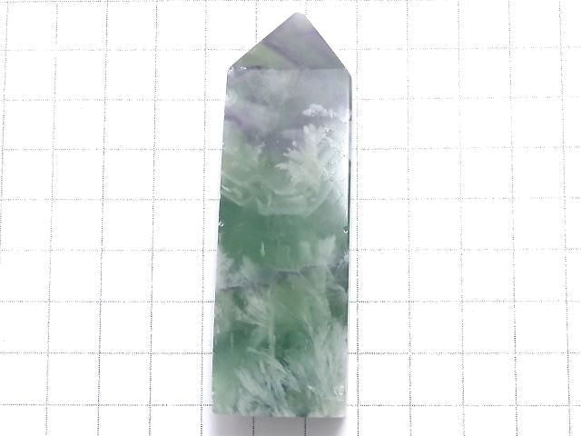 [Video][One of a kind] Angel Feather Fluorite Point (square pillar) 1pc NO.6