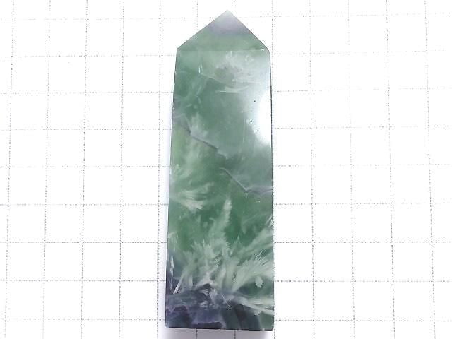 [Video][One of a kind] Angel Feather Fluorite Point (square pillar) 1pc NO.19