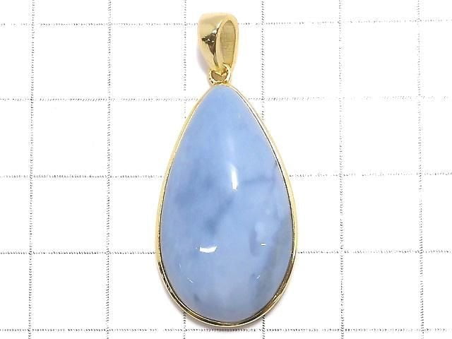[Video][One of a kind] Blue Opal AAA- Pendant 18KGP NO.4