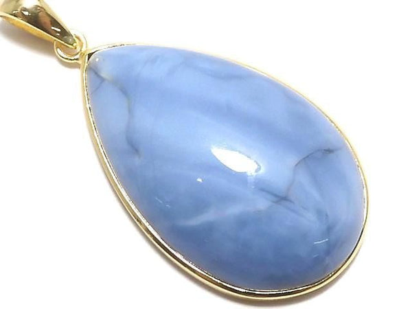 [Video][One of a kind] Blue Opal AAA- Pendant 18KGP NO.5