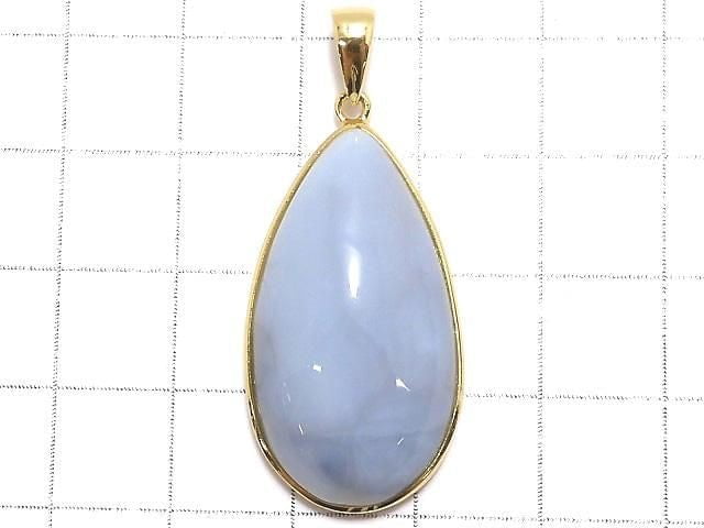 [Video][One of a kind] Blue Opal AAA- Pendant 18KGP NO.10