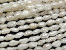 [Video] Fresh Water Pearl Keshi Pearl AA+ Baroque 5-7mm White 1strand beads (aprx.15inch/38cm)