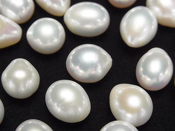 [Video]Fresh Water Pearl AA++ Loose stone Potato-Baroque 10-14mm White 3pcs