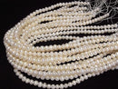 [Video] Fresh Water Pearl AA++ Potato 7-8mm White 1strand beads (aprx.15inch/37cm)