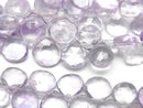 [Video]High Quality Pink Amethyst AAA- Chestnut Faceted Briolette half or 1strand beads (aprx.7inch/17cm)