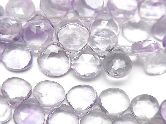 [Video]High Quality Pink Amethyst AAA- Chestnut Faceted Briolette half or 1strand beads (aprx.7inch/17cm)