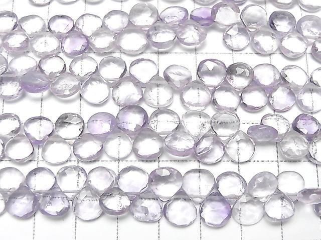 [Video]High Quality Pink Amethyst AAA- Chestnut Faceted Briolette half or 1strand beads (aprx.7inch/17cm)