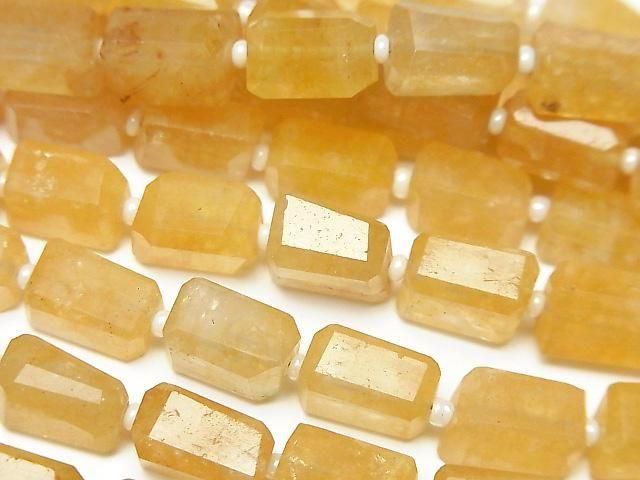 [Video] Yellow Aventurine Faceted Nugget half or 1strand beads (aprx.13inch/32cm)