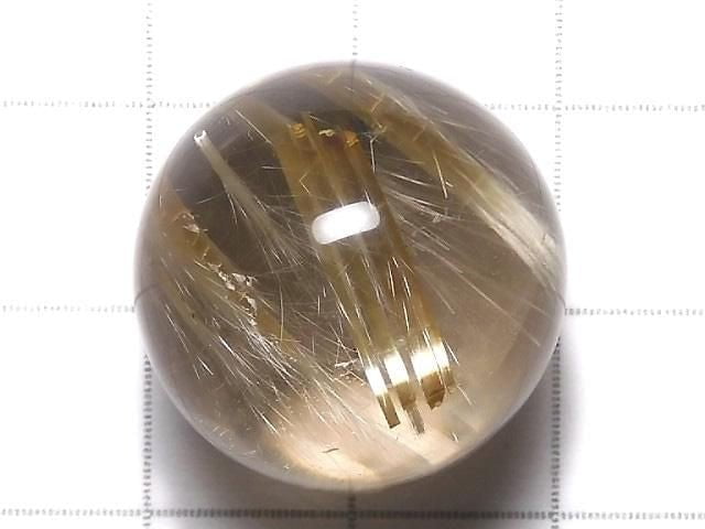 [Video][One of a kind] Rutilated Quartz AAA- Sphere, Round 20mm 1pc NO.6