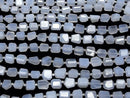 [Video] Natural color Blue Chalcedony AAA- Faceted Nugget half or 1strand (18pcs)