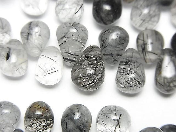 [Video]High Quality Tourmaline Quartz AA++ Drop (Smooth) half or 1strand beads (aprx.7inch/18cm)