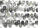 [Video]High Quality Tourmaline Quartz AA++ Drop (Smooth) half or 1strand beads (aprx.7inch/18cm)