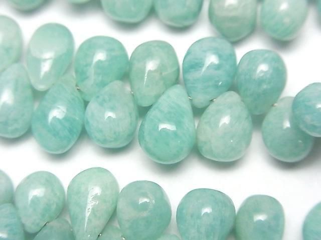 [Video] Amazonite AA++ Drop (Smooth) half or 1strand beads (aprx.7inch/18cm)