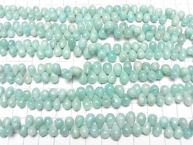 [Video] Amazonite AA++ Drop (Smooth) half or 1strand beads (aprx.7inch/18cm)