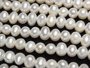 [Video] Fresh Water Pearl AA++ Potato 5-6mm White 1strand beads (aprx.15inch/37cm)