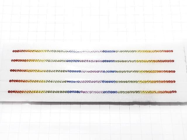 [Video][One of a kind] High Quality Multicolor Sapphire AAA Loose stone Faceted 360pcs Set (1 sheet) NO.1
