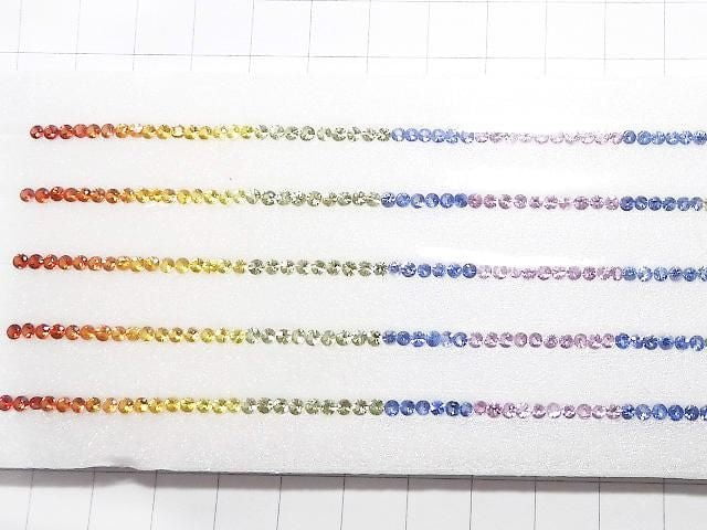 [Video][One of a kind] High Quality Multicolor Sapphire AAA Loose stone Faceted 360pcs Set (1 sheet) NO.1