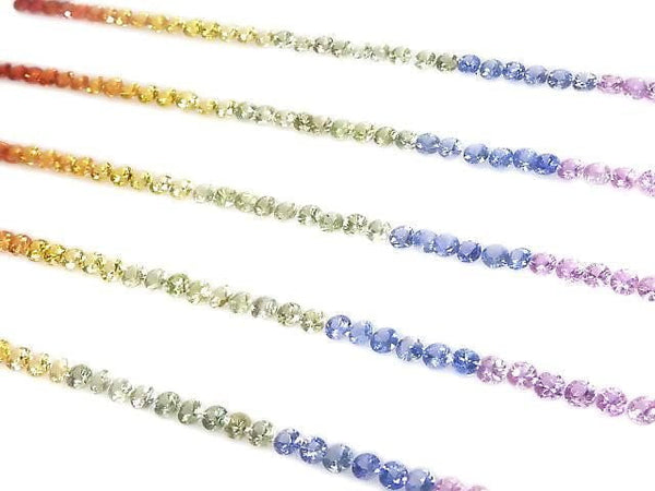 [Video][One of a kind] High Quality Multicolor Sapphire AAA Loose stone Faceted 360pcs Set (1 sheet) NO.2