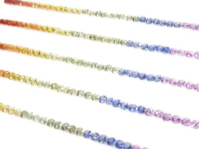 [Video][One of a kind] High Quality Multicolor Sapphire AAA Loose stone Faceted 360pcs Set (1 sheet) NO.2