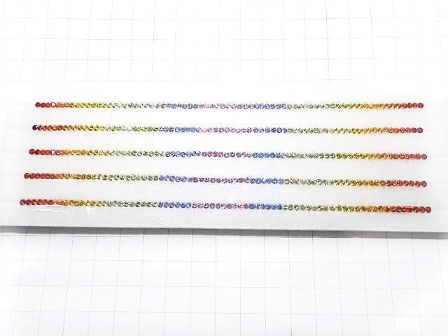 [Video][One of a kind] High Quality Multicolor Sapphire AAA Loose stone Faceted 360pcs Set (1 sheet) NO.2