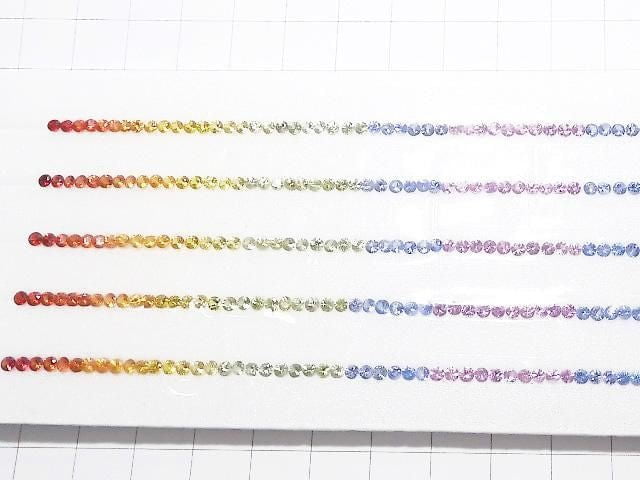 [Video][One of a kind] High Quality Multicolor Sapphire AAA Loose stone Faceted 360pcs Set (1 sheet) NO.2