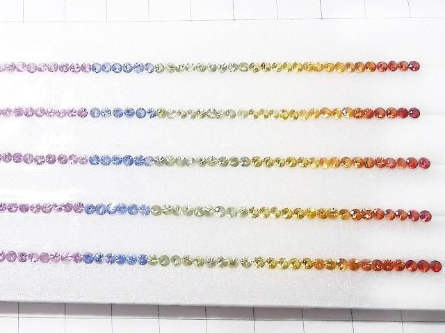 [Video][One of a kind] High Quality Multicolor Sapphire AAA Loose stone Faceted 360pcs Set (1 sheet) NO.2