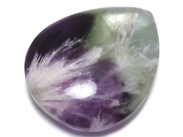 [Video][One of a kind] Angel Feather Fluorite Cabochon 1pc NO.13