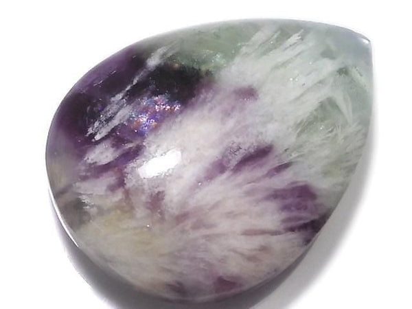[Video][One of a kind] Angel Feather Fluorite Cabochon 1pc NO.15