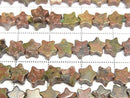 [Video]Unakite Star 6x6mm 1strand beads (aprx.14inch/35cm)