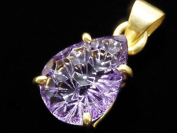 [Video][One of a kind] High Quality Amethyst AAA Pendant 18KGP NO.51